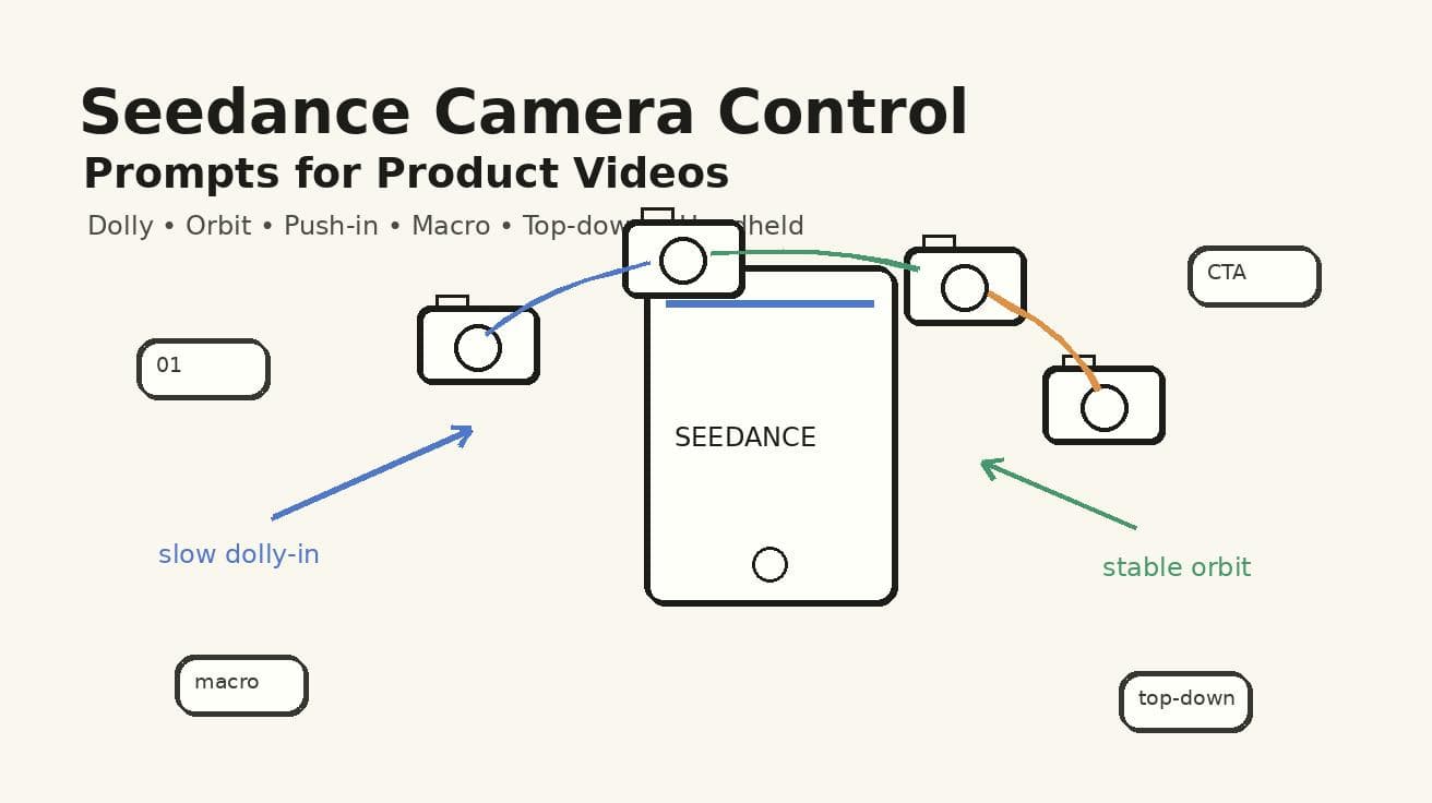Seedance Kamerasteuerungs-Prompts für Produktvideos 2026