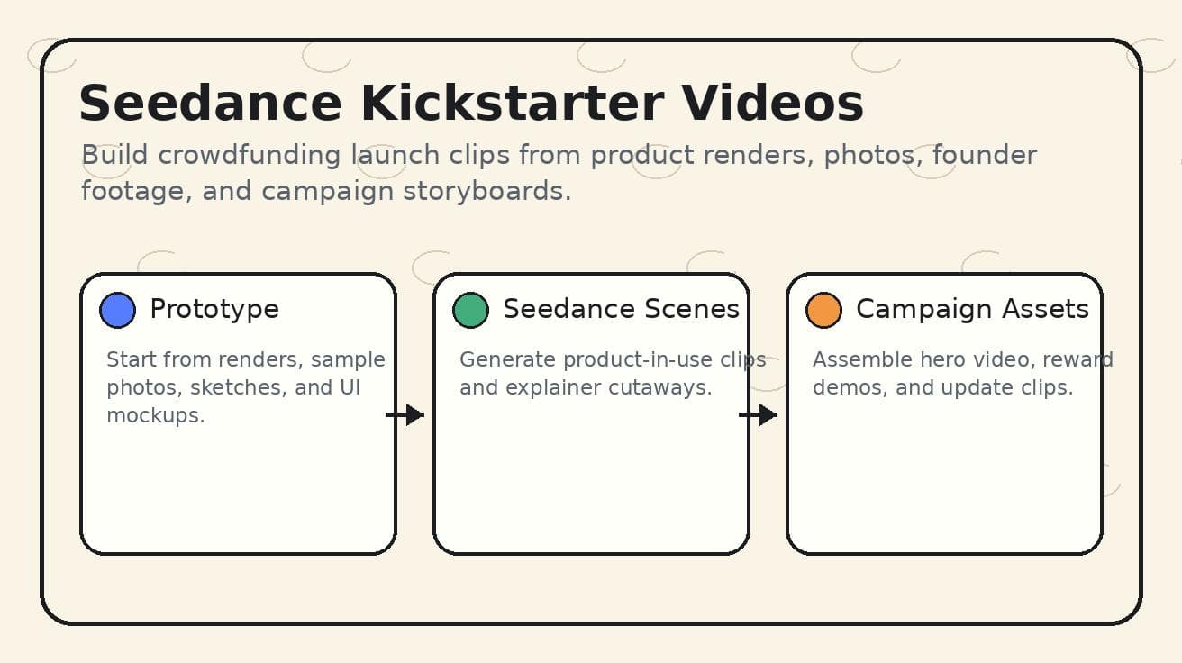 Seedance Kickstarter Campaign Videos 2026: AI Product Launch Workflow for Crowdfunding