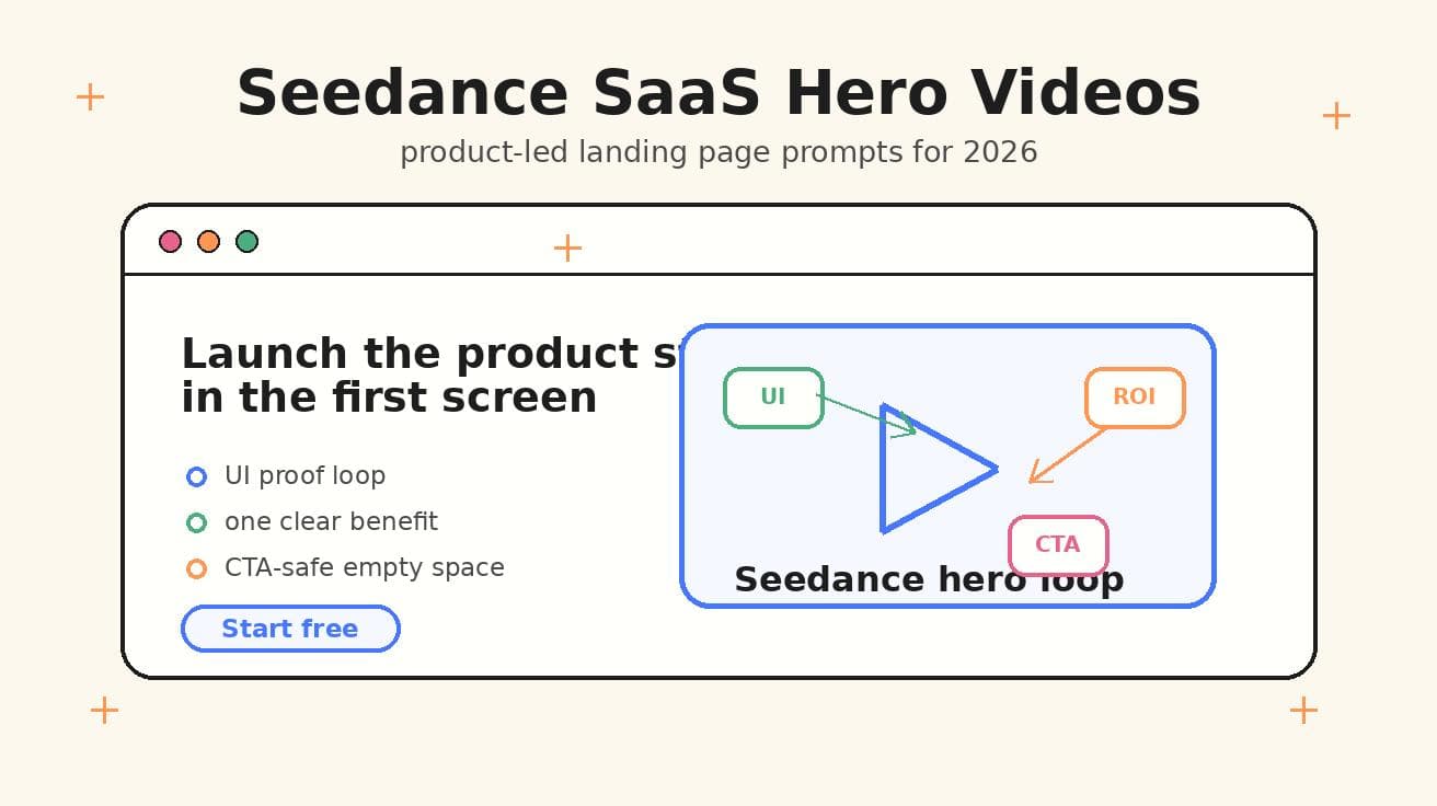 Seedance für SaaS-Hero-Videos 2026: Produktgesteuerte Landing-Page-Prompts
