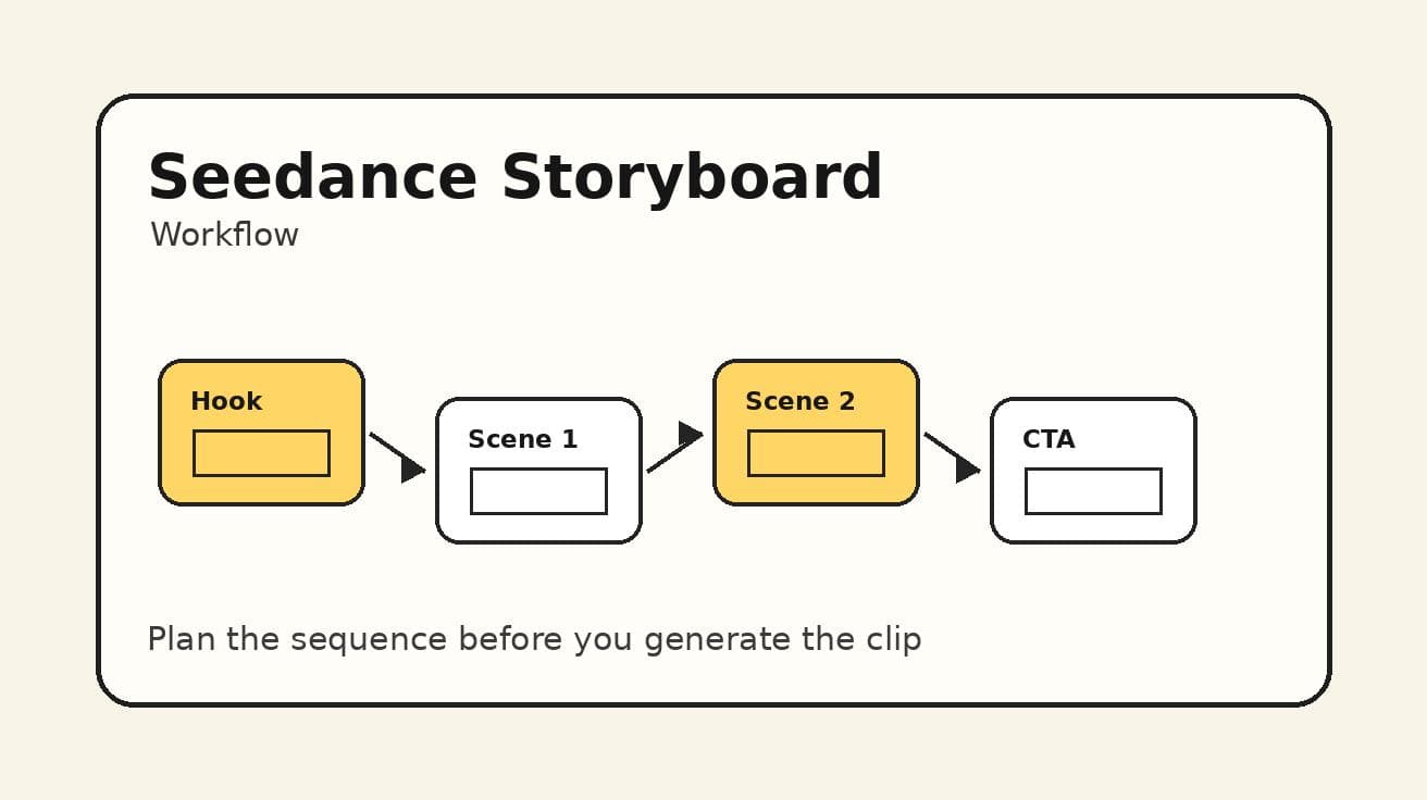 Seedance ストーリーボードワークフロー:AI動画をシーンごとに計画する