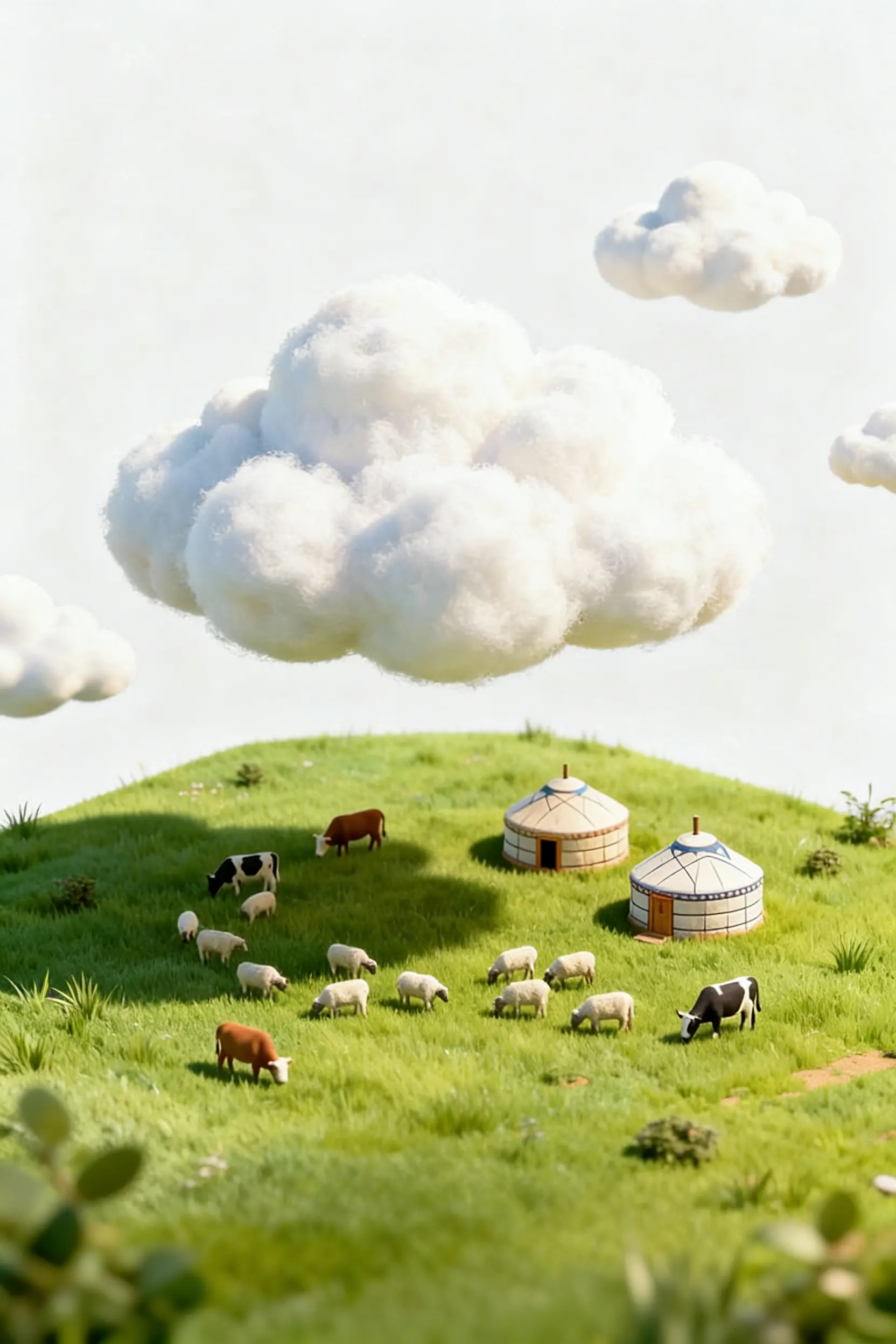 Scene miniature 3D de yourte
