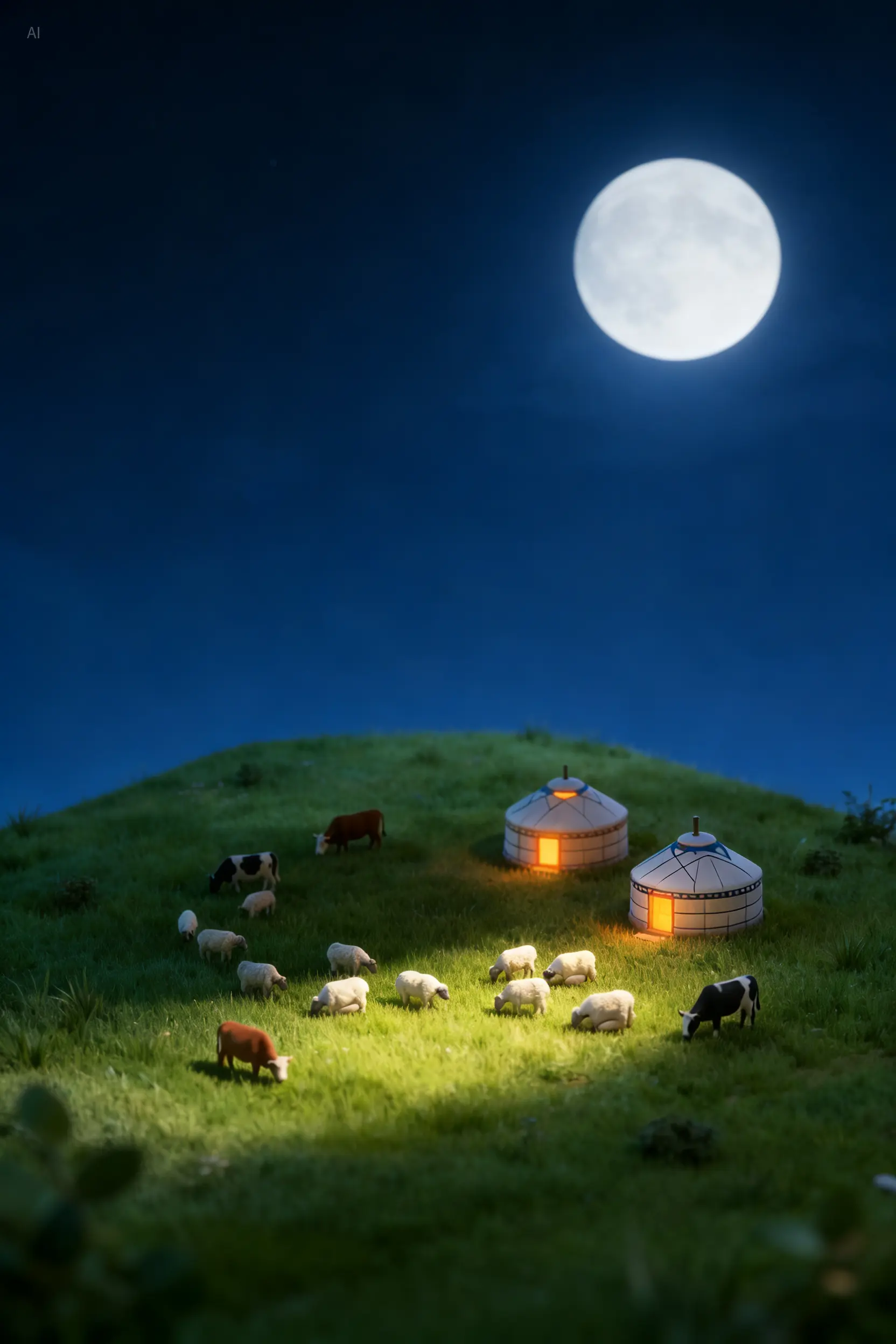 Scene miniature 3D de yourte - result