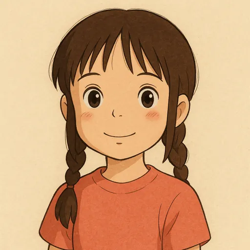 Chica anime con trenzas